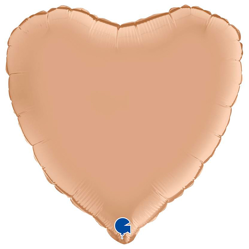 Ballon Mylar Coeur Beige Nude Satin