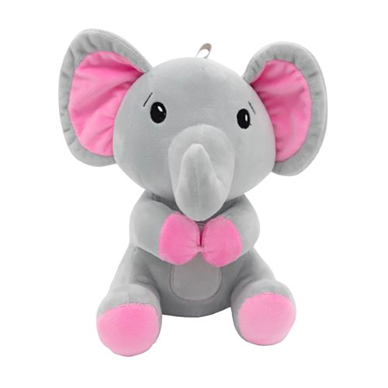 Poids Peluche Eléphant Rose 21cm 170g