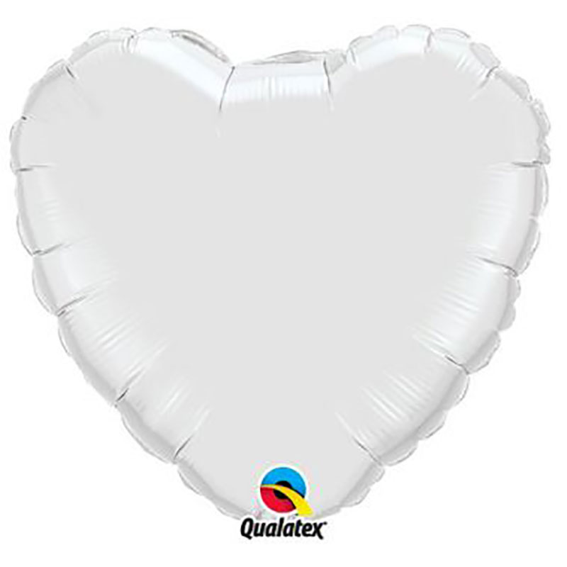 Ballon Mylar Coeur blanc (white)