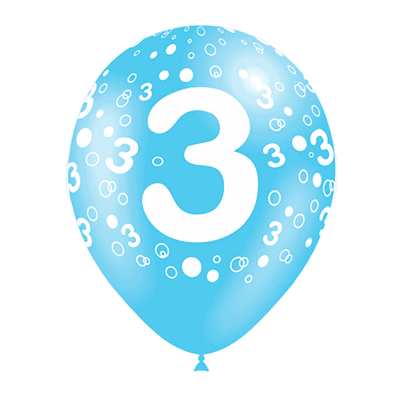 Ballon Chiffre tout autour par 8 (0 à 9)