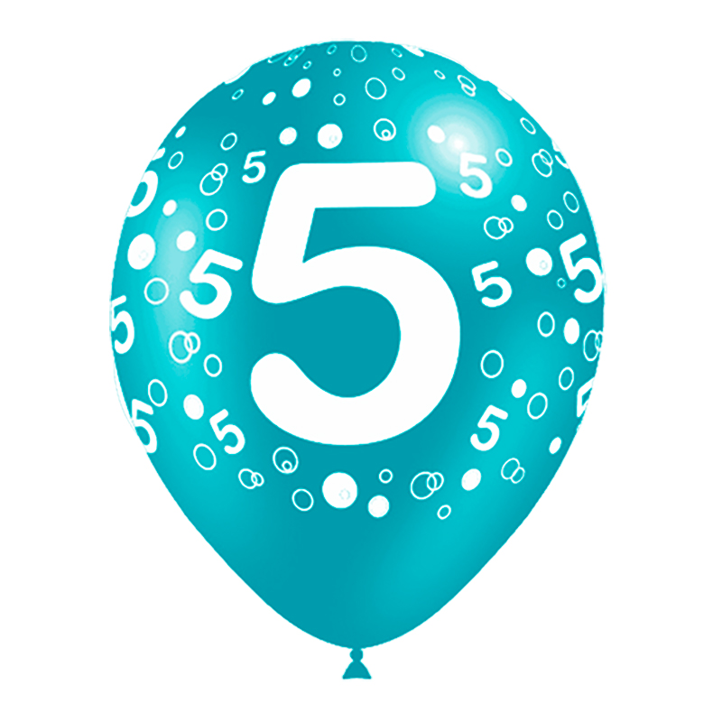 Ballon Chiffre tout autour par 8 (0 à 9)