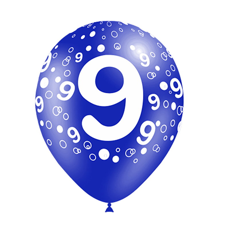 Ballon Chiffre tout autour par 8 (0 à 9)