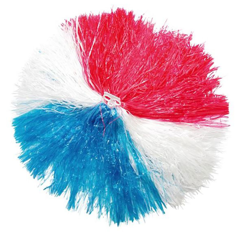 Pom-pom plastique bleu blanc rouge