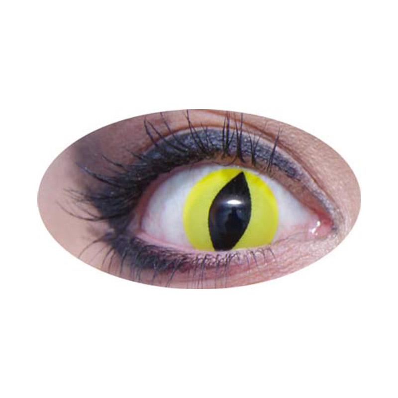 Lentilles de contact fantaisie Oeil de chat jaune