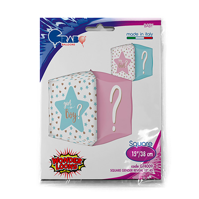 Ballon Gender Reveal Cube
