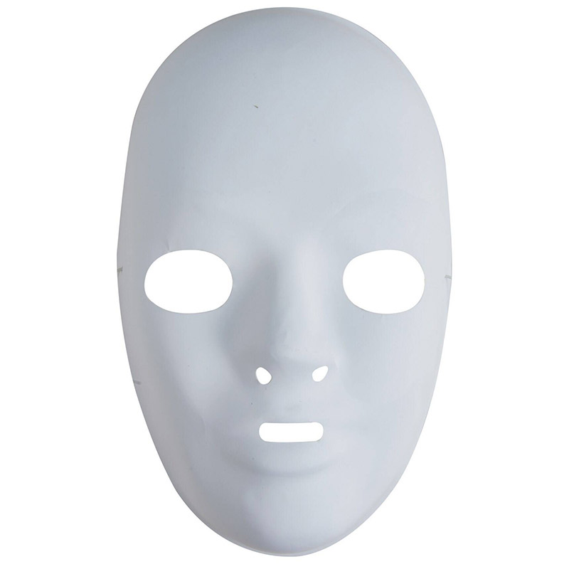 Masque Visage Adulte Blanc par 6