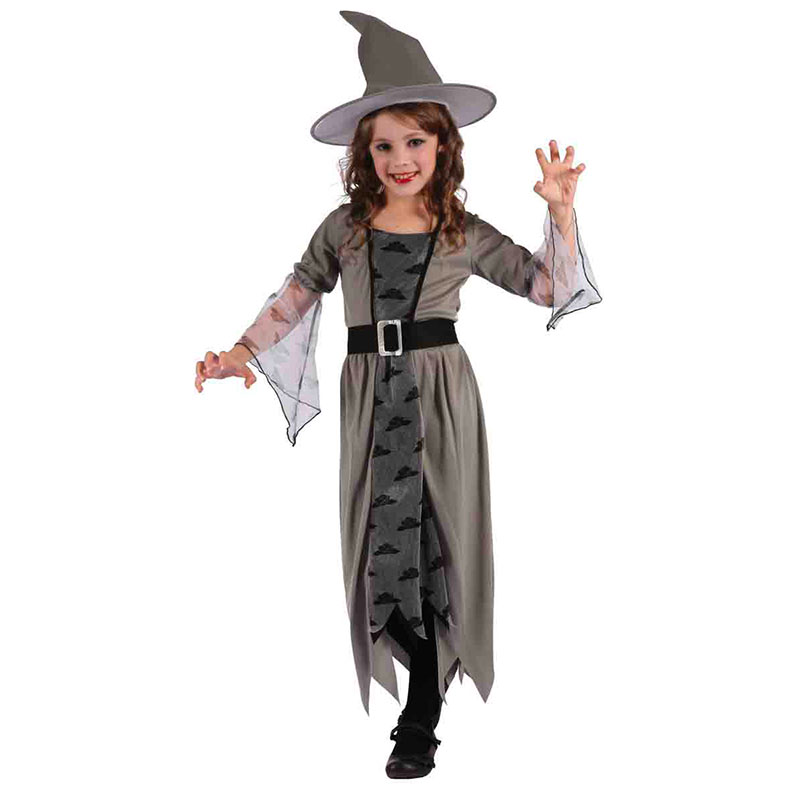 Déguisement Sorcière Grise fille Halloween