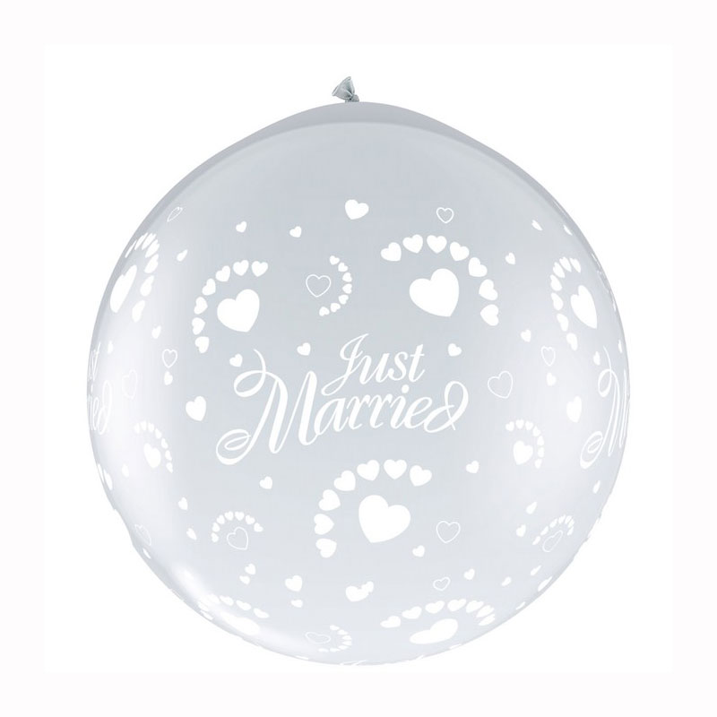 Ballon mariage géant coeur transparent qualatex