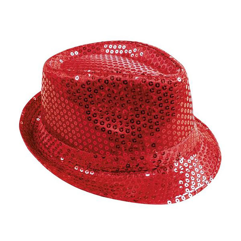 Chapeau Borsalino sequins rouge