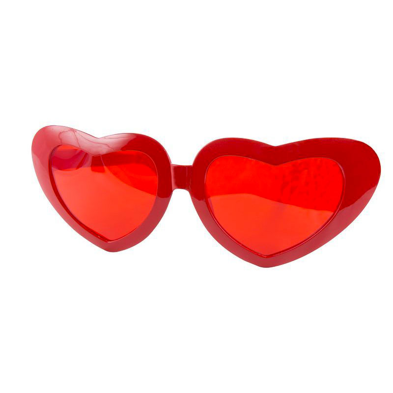 Lunettes Plastique géantes-coeur rouge