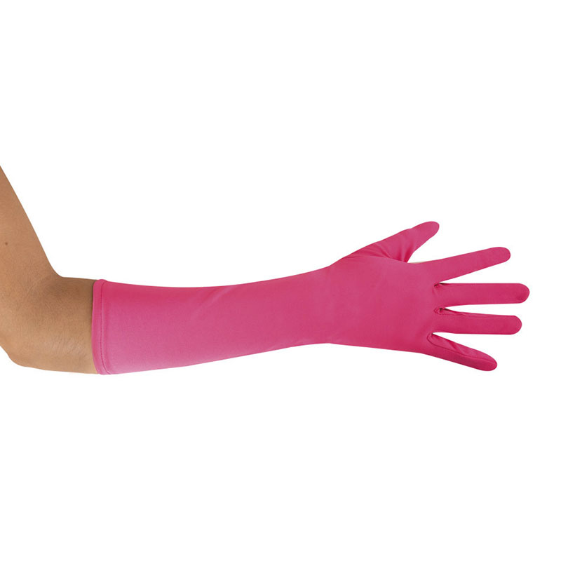 Gants longs fushia adulte