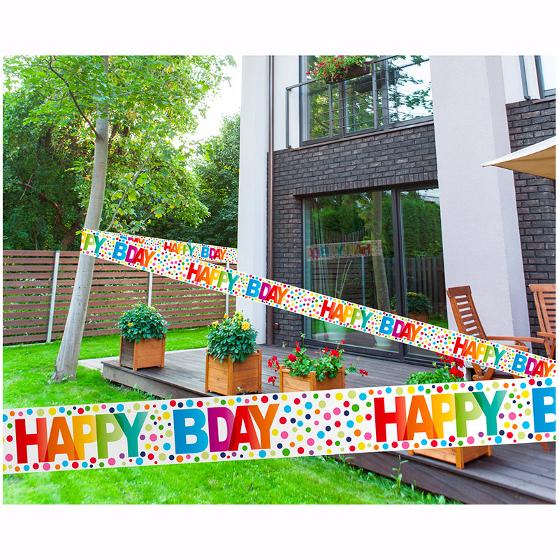 Banderole Happy Birthday confettis