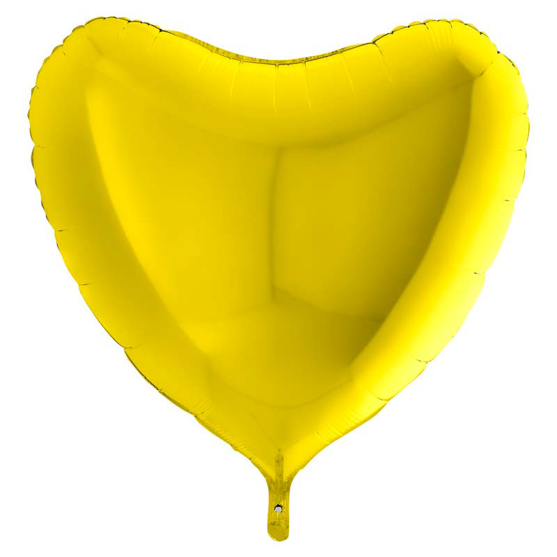 Ballon Alu Coeur Jaune