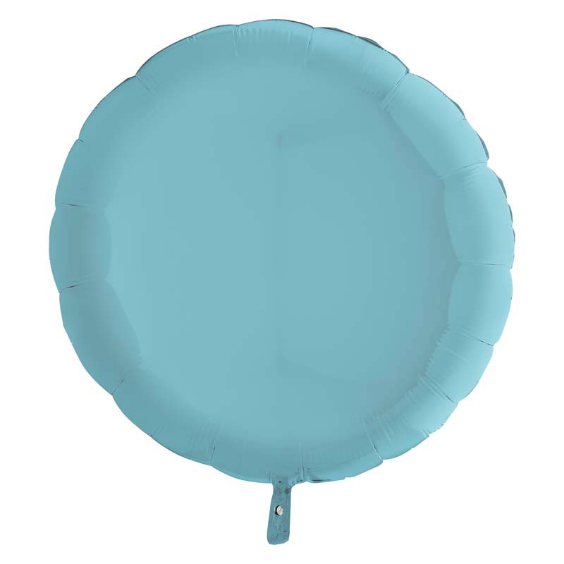 Ballon Mylar Rond Bleu pastel