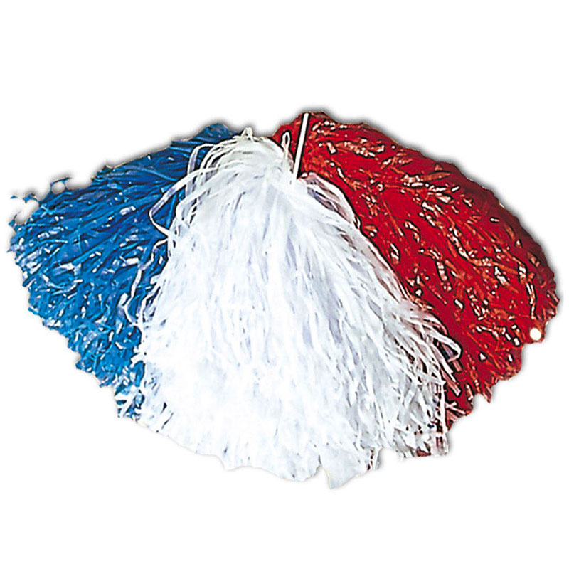 Pom-pom raphia bleu blanc rouge