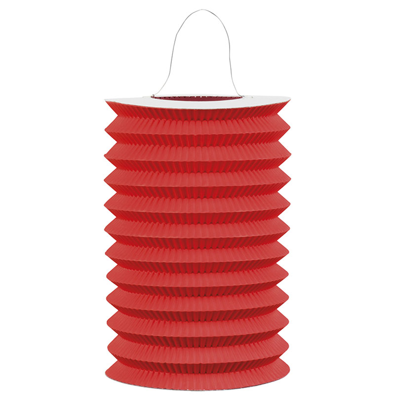 Lampion cylindrique 15cm Rouge