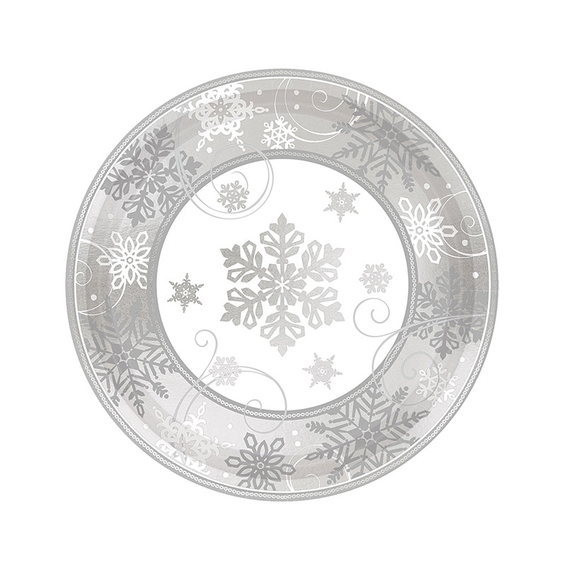 Assiette Flocon Argent