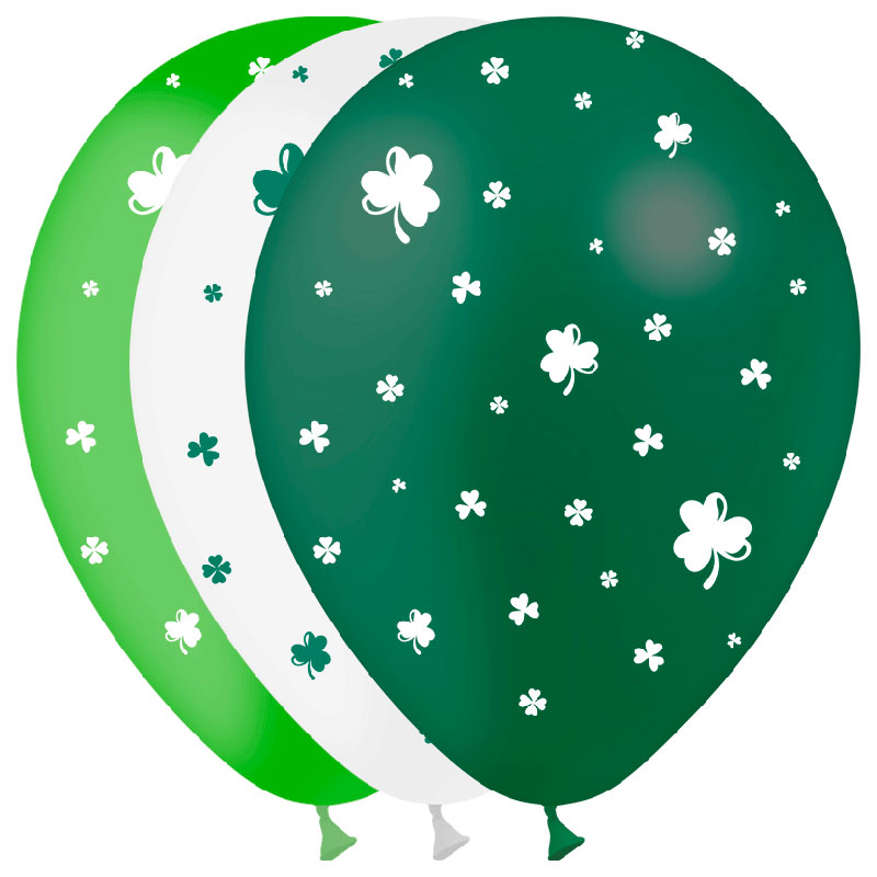 Ballon St Patrick Trèfle assortis