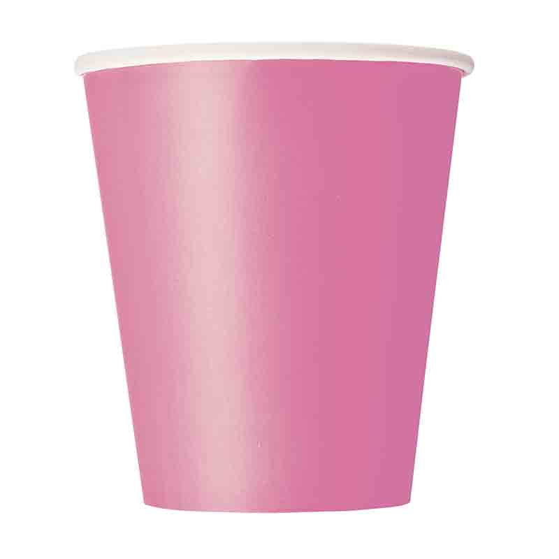 Gobelets Unis en carton 26cl Bleu ou Rose