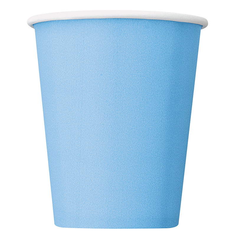 Gobelets Unis en carton 26cl Bleu ou Rose