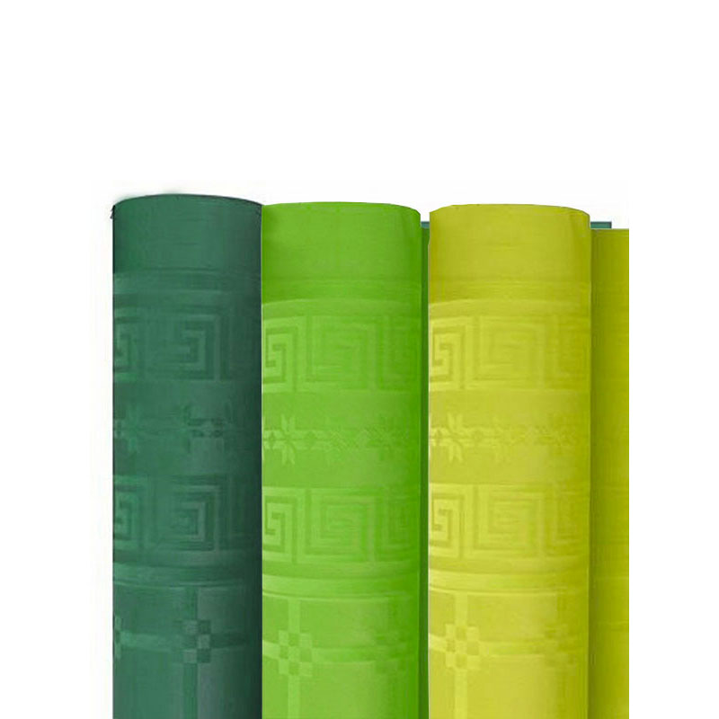 Nappe Papier Damassée couleur Vert Sapin 6m x 1m20