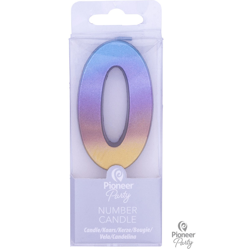 Bougie Anniversaire Chiffre Rainbow ombre