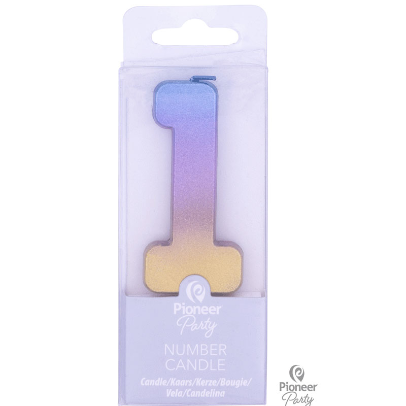 Bougie Anniversaire Chiffre Rainbow ombre