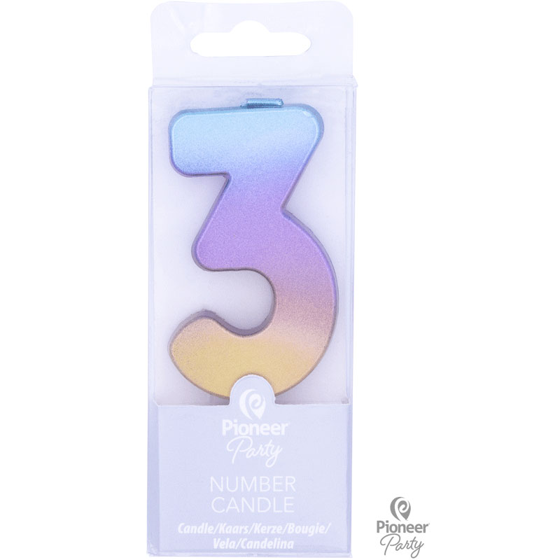 Bougie Anniversaire Chiffre Rainbow ombre