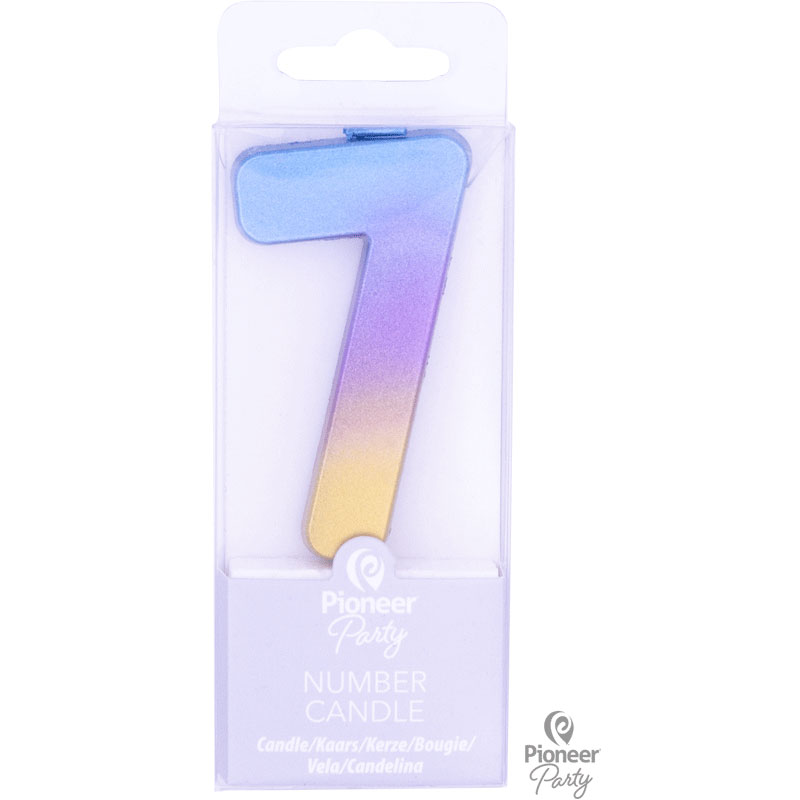 Bougie Anniversaire Chiffre Rainbow ombre