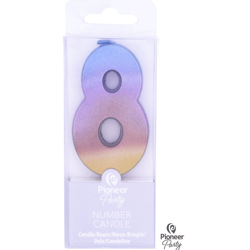 Bougie Anniversaire Chiffre Rainbow ombre