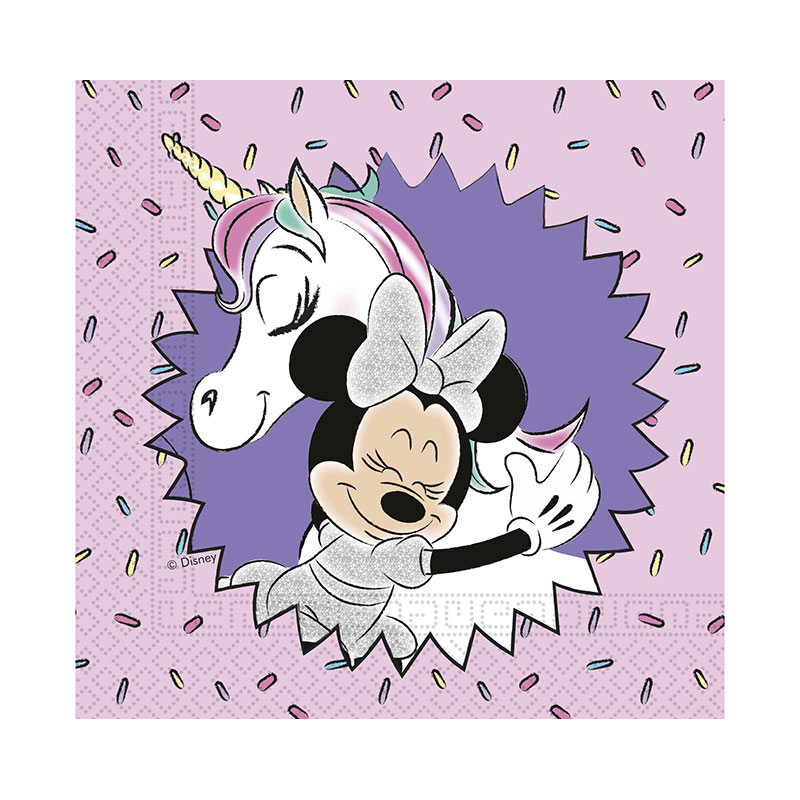 Serviette jetable Minnie Licorne