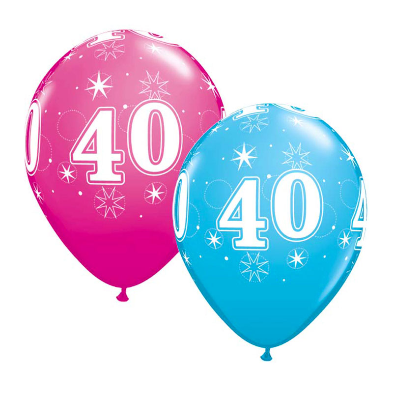 Ballon Qualatex 40 ans Eclats