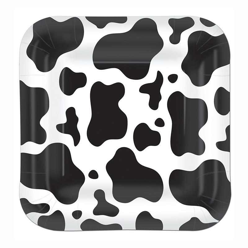 Assiettes Carrées Vache