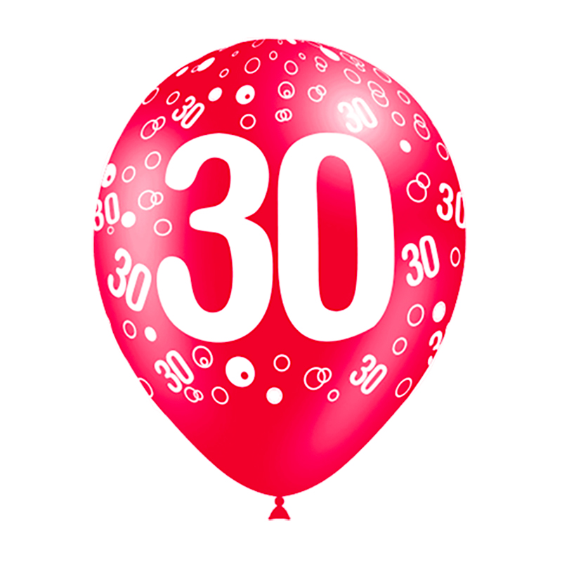 Ballon Nombre tout autour par 8 (18 à70)