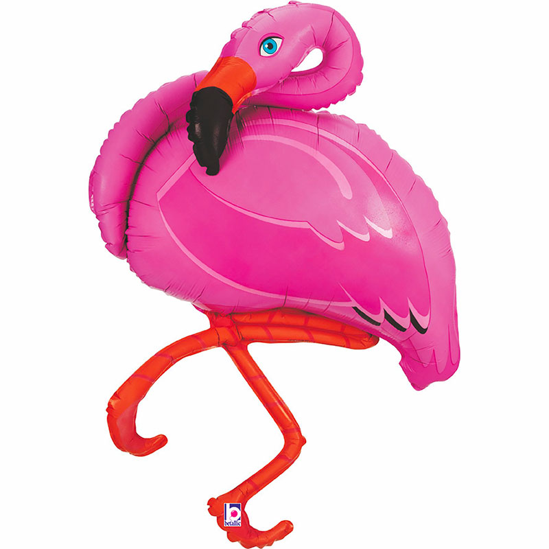 Ballon Mylar Flamant Rose Rouge