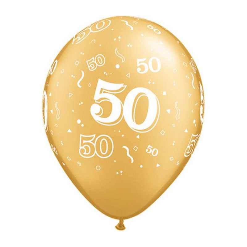 Ballon Qualatex 50 ans or (Gold)
