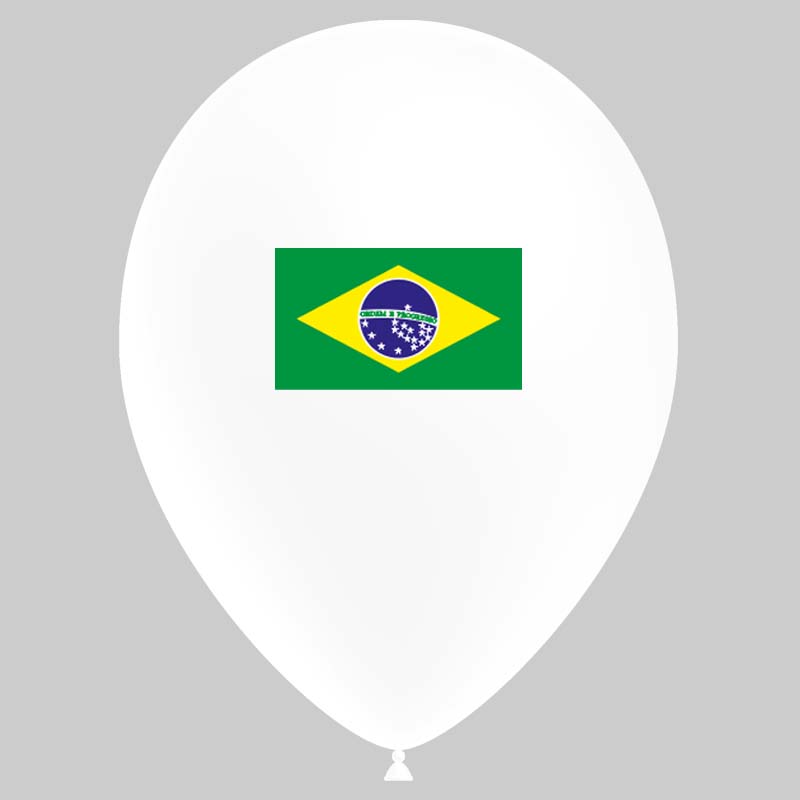 Ballon drapeau Brésil (latex)