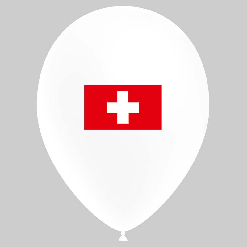 Ballon drapeau Suisse (latex)