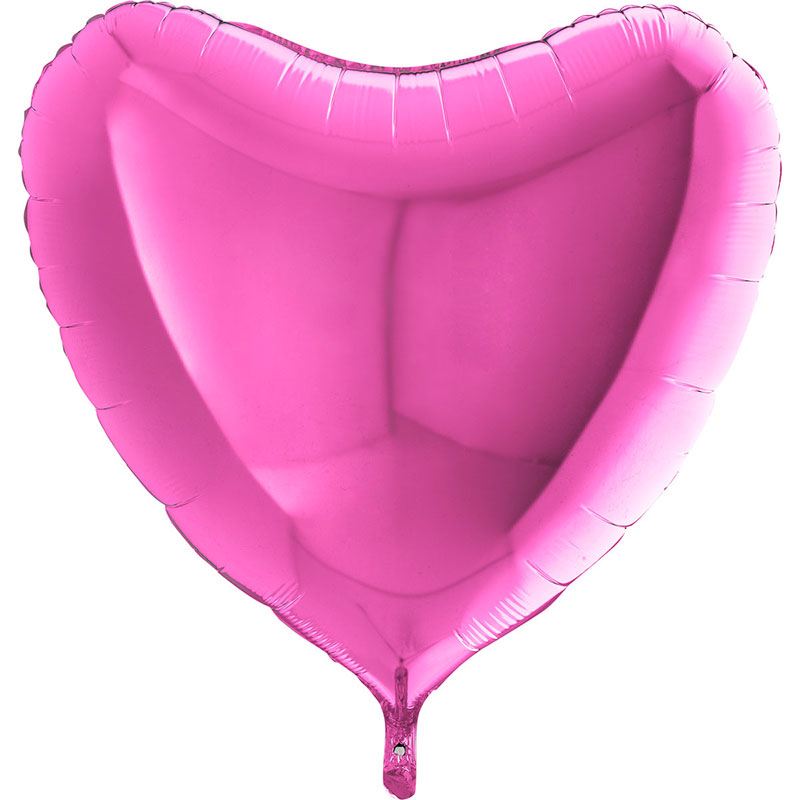 Ballon Alu Coeur Fuchsia