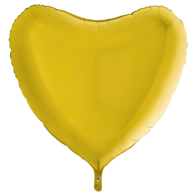 Ballon Alu Coeur Jaune Pastel