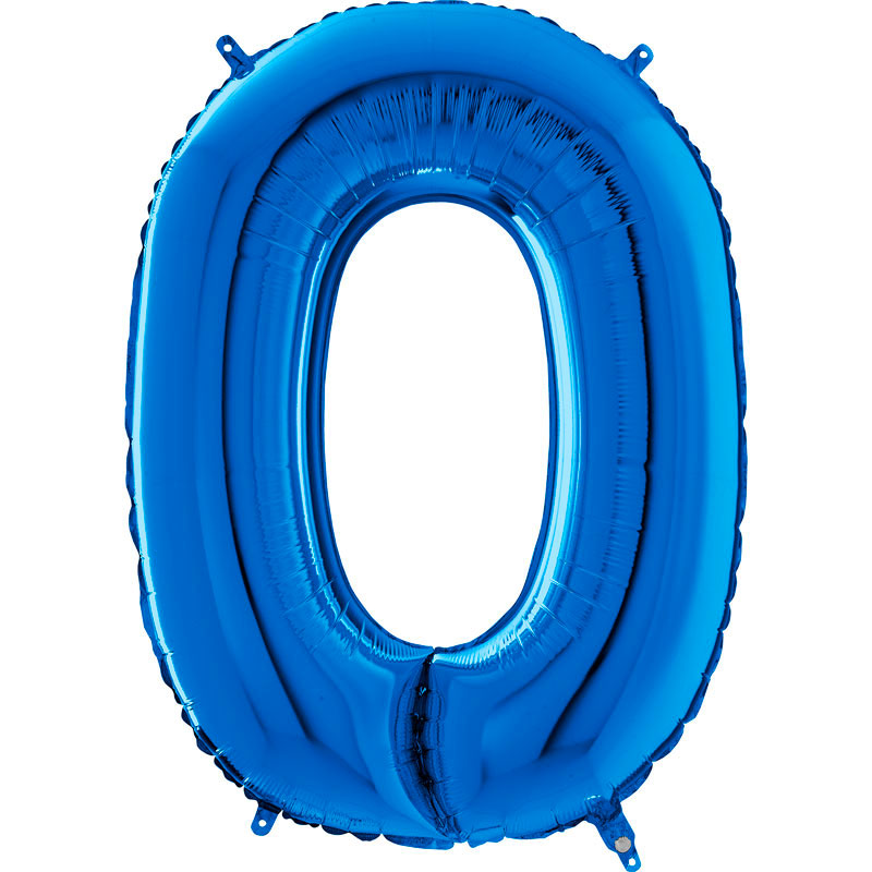 Ballon aluminium O Bleu