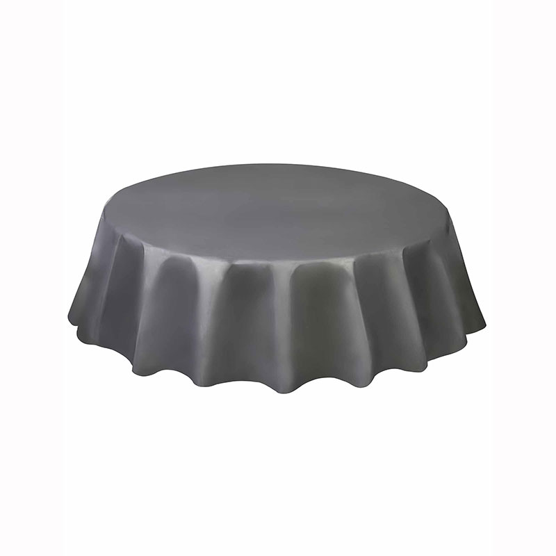 Nappe en plastique ronde Argent