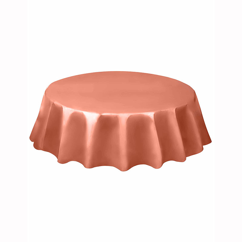 Nappe en plastique ronde corail