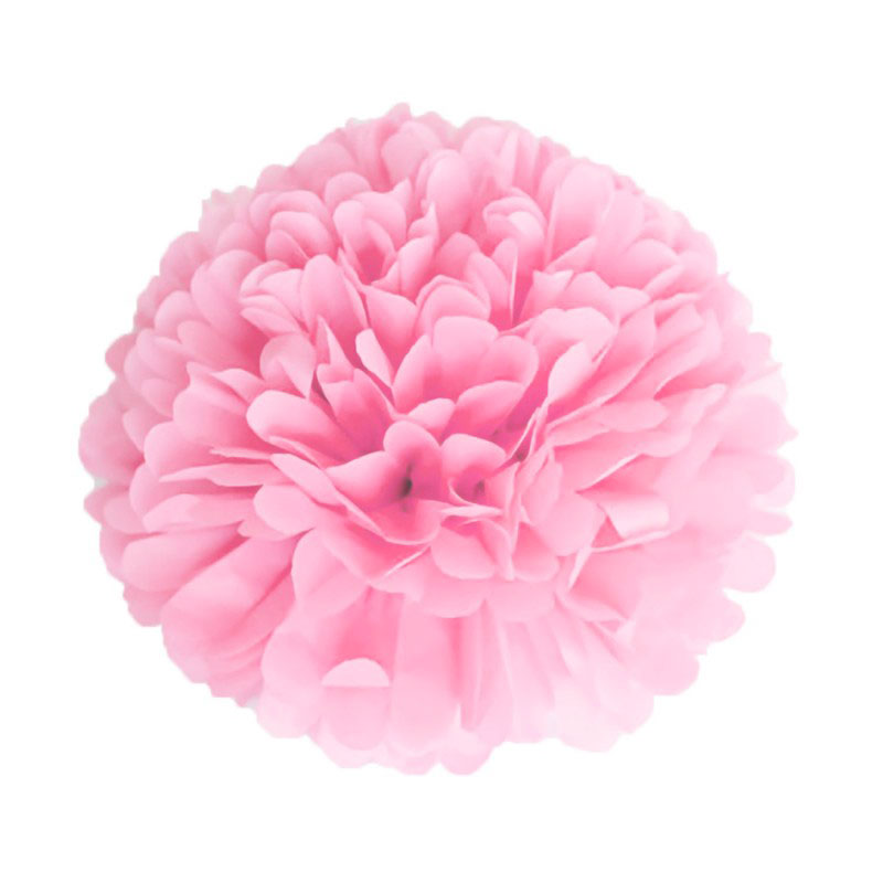 Pompom en papier de soie Rose