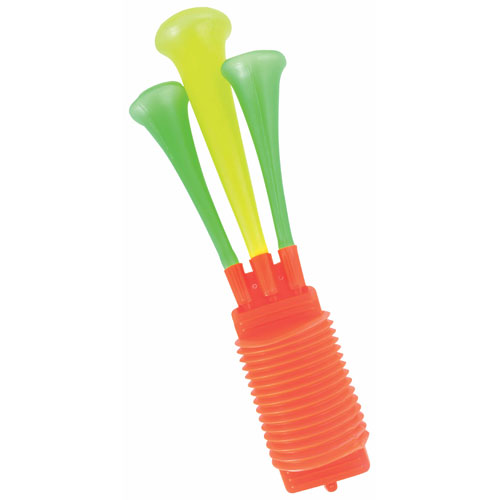 Klaxon 3 cornes en plastique 31cm