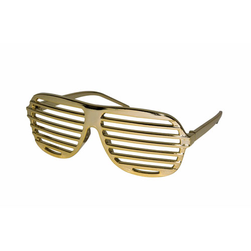 Lunettes Plastique "barreaux" or