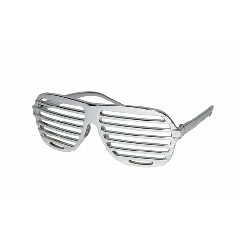 Lunettes Plastique "barreaux" argent