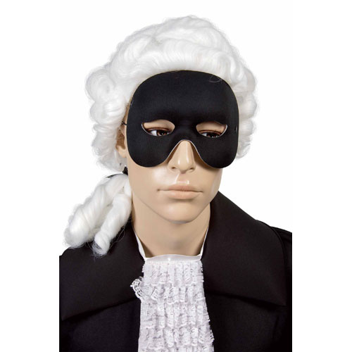 Perruque Marquis cheveux blancs attachés
