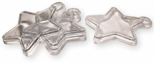 Poids ballon Etoile transparente 16g (par 25 pièces)