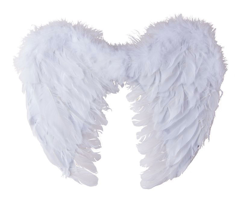 Ailes d'Ange en plumes blanches 40cm